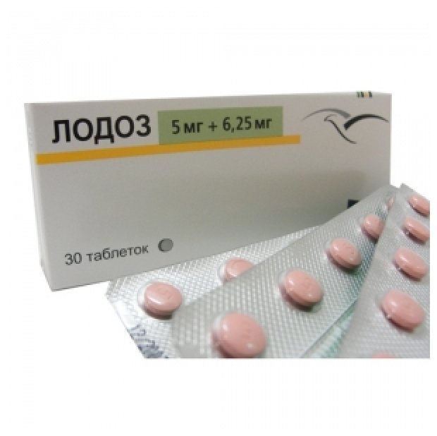 Лодоз, тбл п/о 5мг/6,25мг №30