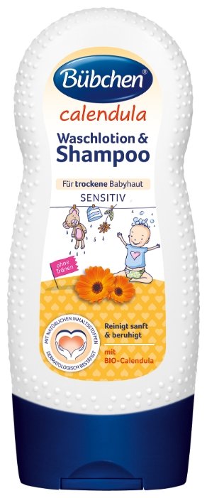 Бюбхен гель, 200мл д/детей для мытья календула.