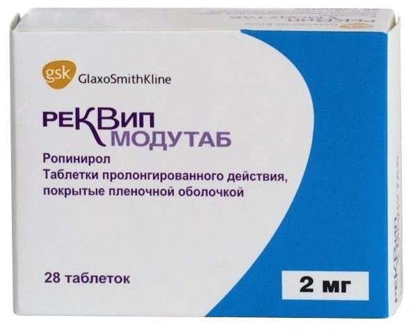 Реквип Модутаб, тбл п/о 2мг №28