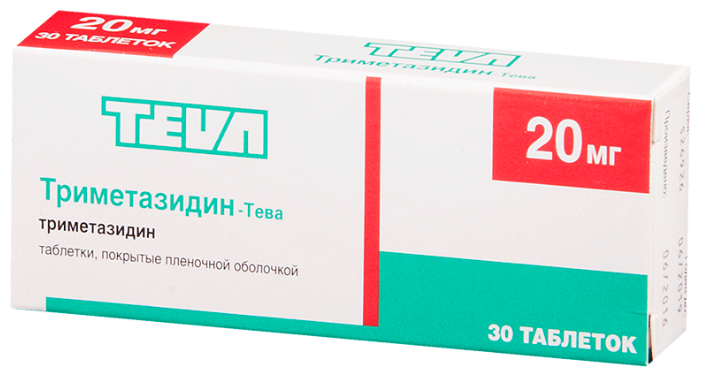 Триметазидин-Тева, тбл п/о 20мг №30