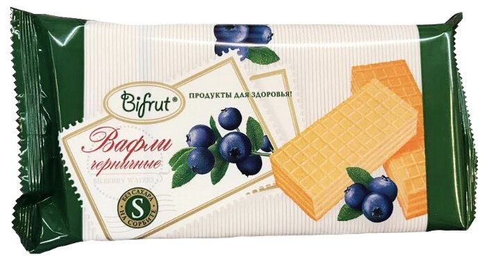 Bifrut Вафли Черничные на фруктозе 100 гр