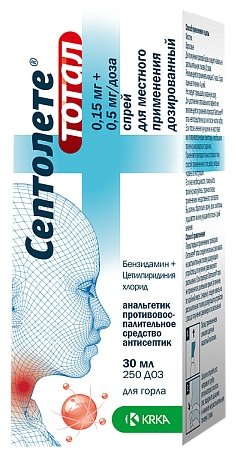 Септолете Тотал, спрей 250доз 30мл