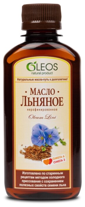 Олеос Масло пищевое Льняное нераф п/эт 200мл