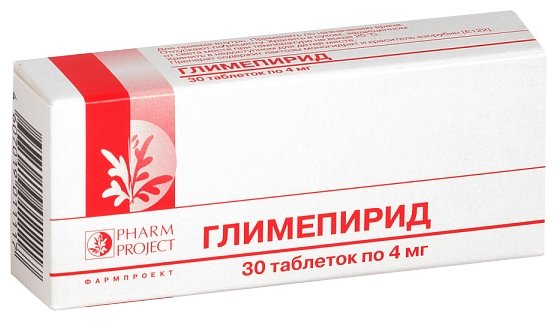 Глимепирид, тбл 4мг №30