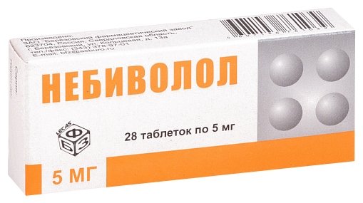 Небиволол, тбл 5мг №28