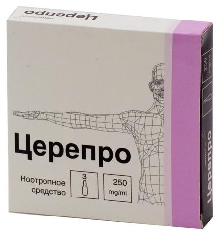 Церепро, р-р д/ин в/в, в/м 25% 4мл №3
