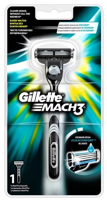 Gillette станок д/бритья Mach 3 с 1 кассетой